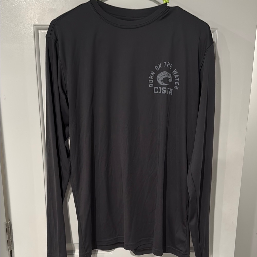 Costa Men's Long Sleeve Shirt - Charcoal